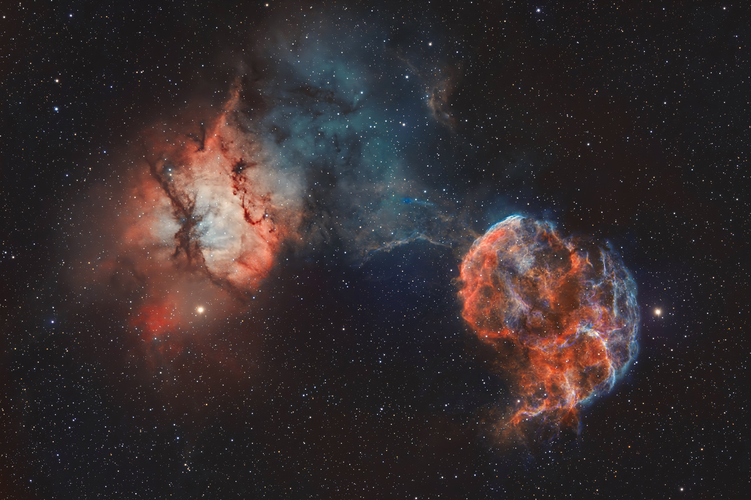 Jellyfish Nebula IC 443 & Sh2-249