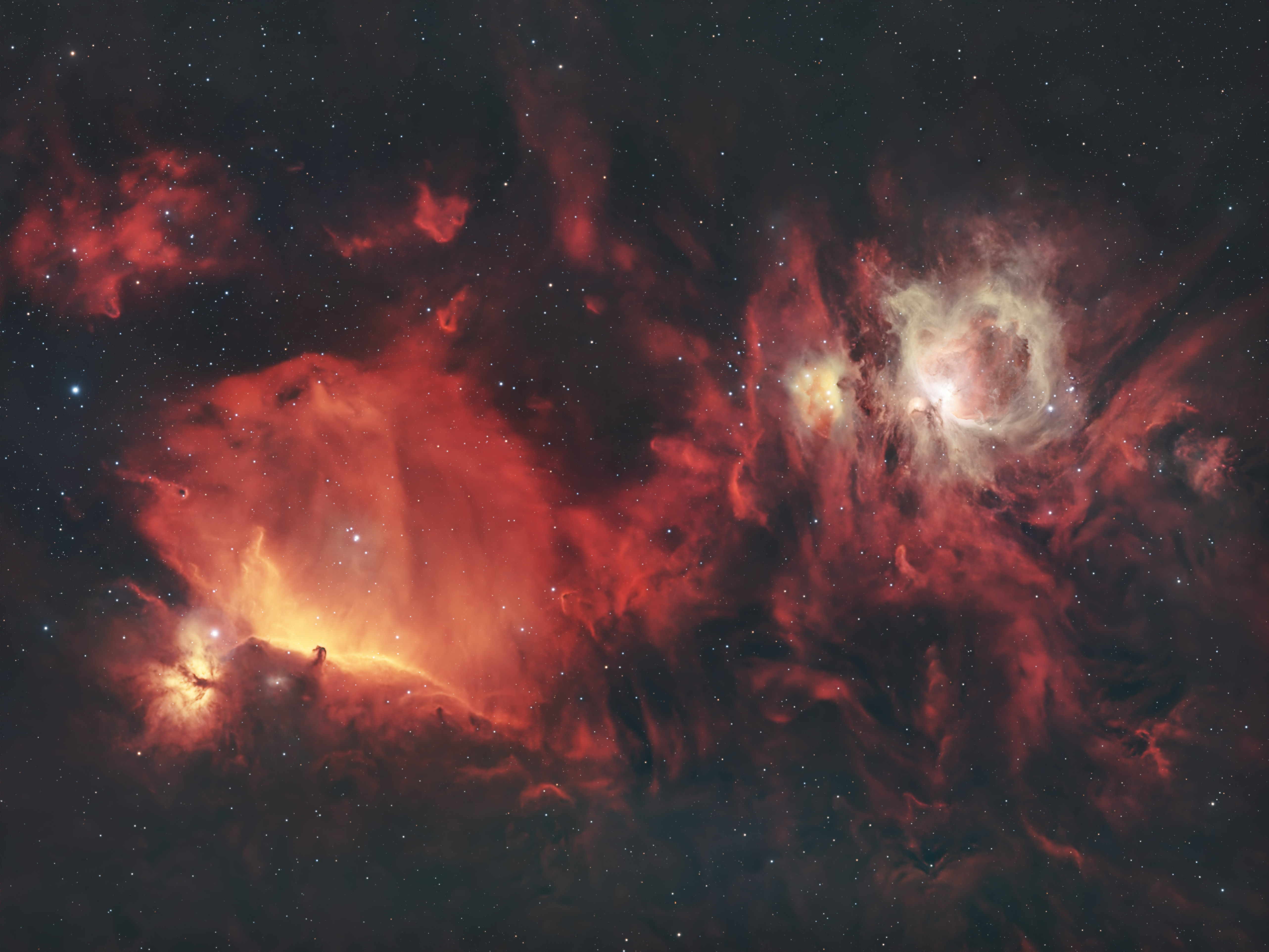 Horsehead Nebula (B33) & Orion Nebula (M42)
