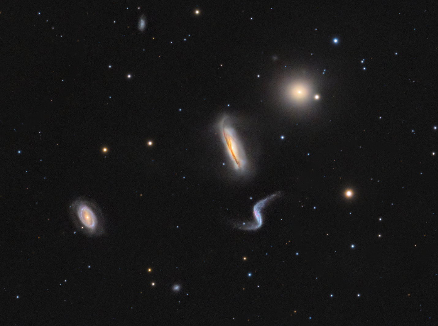 Hickson 44 - NGC 3185, NGC 3187, NGC 3190, NGC 3193