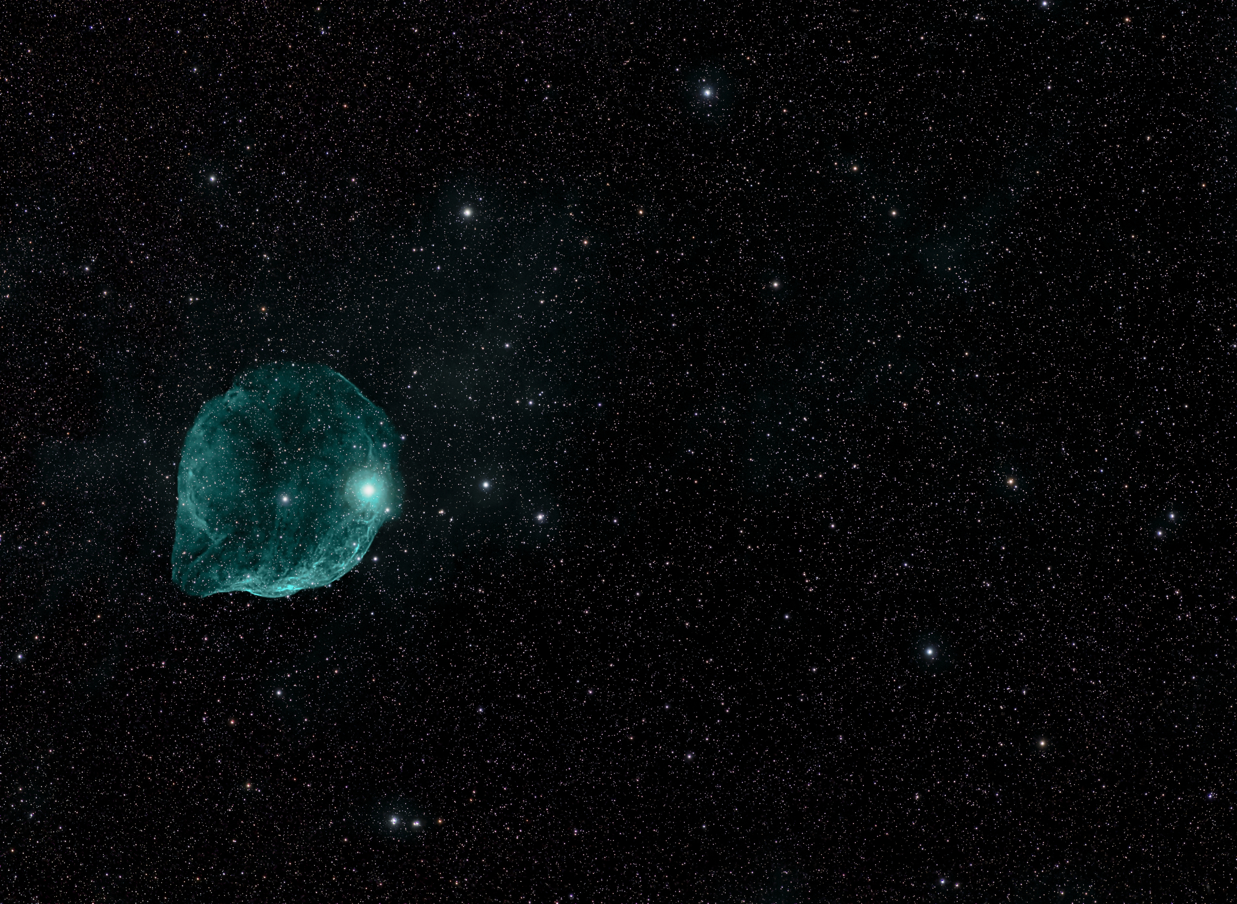SH2-308 Dolphin Head nebula with focus on Oiii