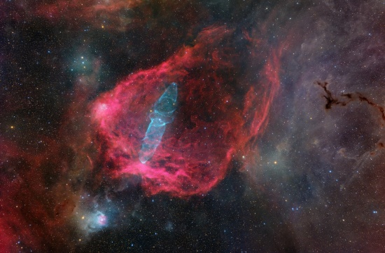 OU4 - Giant Squid Nebula - Astrophotography Image - stack, Master Light Frames to download - Canon EF 400mm f/2.8L II USM