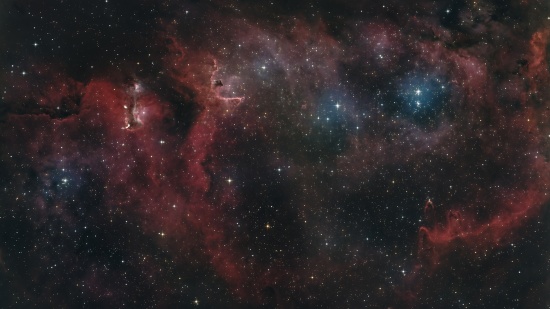 IC1848 Soul Nebula - Astrophotography Image - stack, Master Light Frames to download - Sky-Watcher Quattro 200/800
