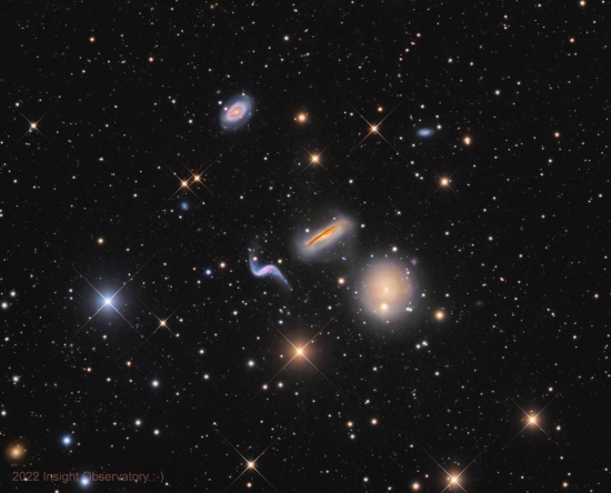 NGC 3190 Leo Quadruplet - Astrophotography Image - stack, Master Light Frames to download - Sky Rover 130mm APO Pro