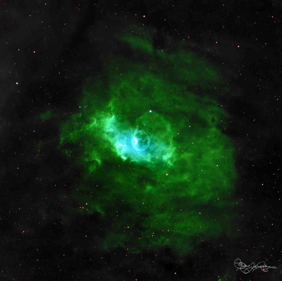 NGC 7635 - Imagen de astrofotografía - apilado, Master Light Frames para descargar - Radian 75MM