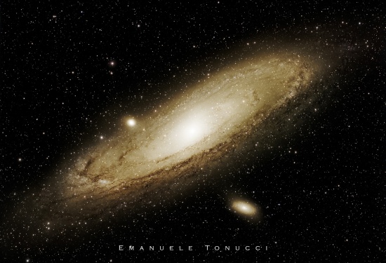 M31 - Imagen de astrofotografía - apilado, Master Light Frames para descargar - Tecnosky OWL 90/540 @432