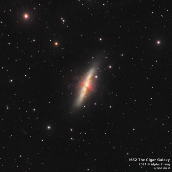 M82 - Astrophotography Image - stack, Master Light Frames to download - TEC 160FL