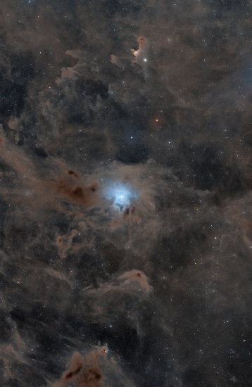 NGC 7023 - Astrophotography Image - stack, Master Light Frames to download - Sharpstar 61 EDPH III
