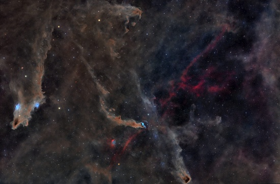 The Wolf's Dark Cave - Astrophotography Image - stack, Master Light Frames to download - Askar FMA 180 Pro
