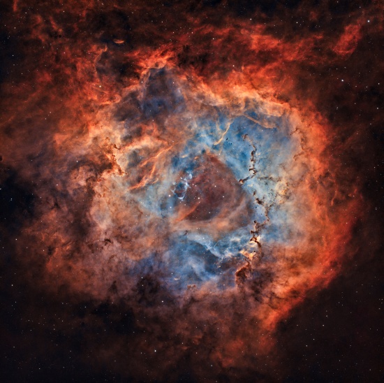 Rosette Nebula - NGC 2237 - Astrophotography Image - stack, Master Light Frames to download - askar 71F