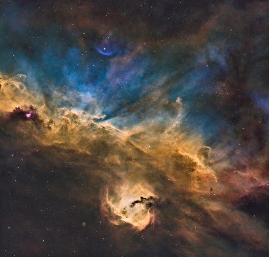 Seagull Nebula - Astrophotography Image - stack, Master Light Frames to download - askar 71F