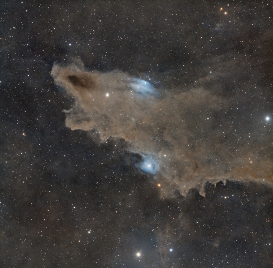 Dark Shark Nebula - Astrophotography Image - stack, Master Light Frames to download - askar 71F