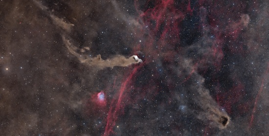 Wolf Cave Nebula - Zdjęcia Astrofotografia - stack, Master Light Frames do pobrania - Rokinon 135 mm F2.8