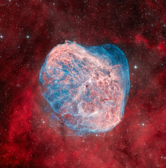 Crescent nebula - Astrophotography Image - stack, Master Light Frames to download - Bresser Messier 203/1200