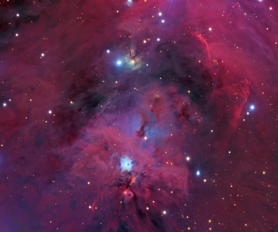NGC 1999 & the Enigmatic Cavity in Orion - Astrophotography Image - stack, Master Light Frames to download - Sky Rover 130mm APO Pro