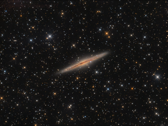 The Edge-on Galaxy (NGC 891) - Astrophotography Image - stack, Master Light Frames to download - AG Optical 10" iDK F6.7