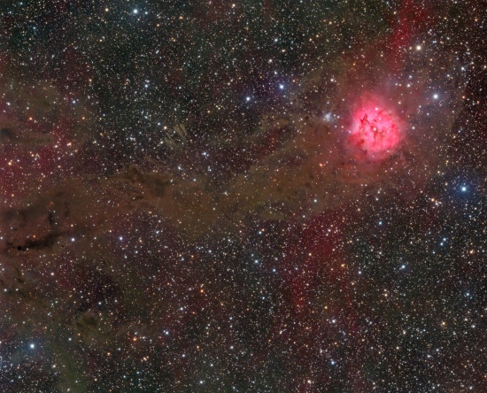 IC 5146 - Imagen de astrofotografía - apilado, Master Light Frames para descargar - Takahashi CCA250