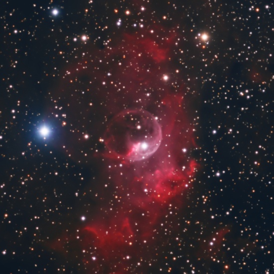 NGC7635 - Astrophotography Image - stack, Master Light Frames to download - TEC 160FL