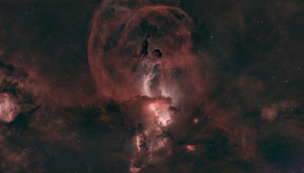 Statue of Liberty Nebula · NGC 3576 - in narrowband