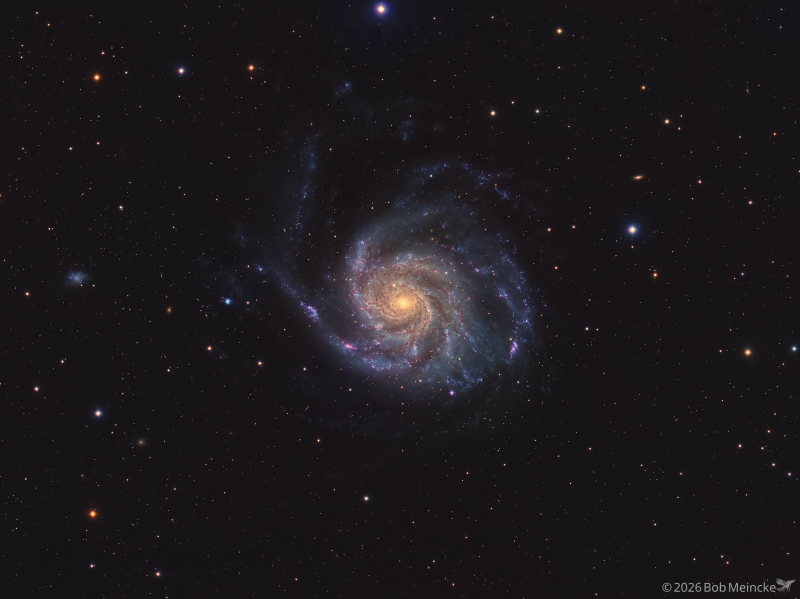 M101 – The Pinwheel Galaxy: Fibonacci Was Here (LRGB)