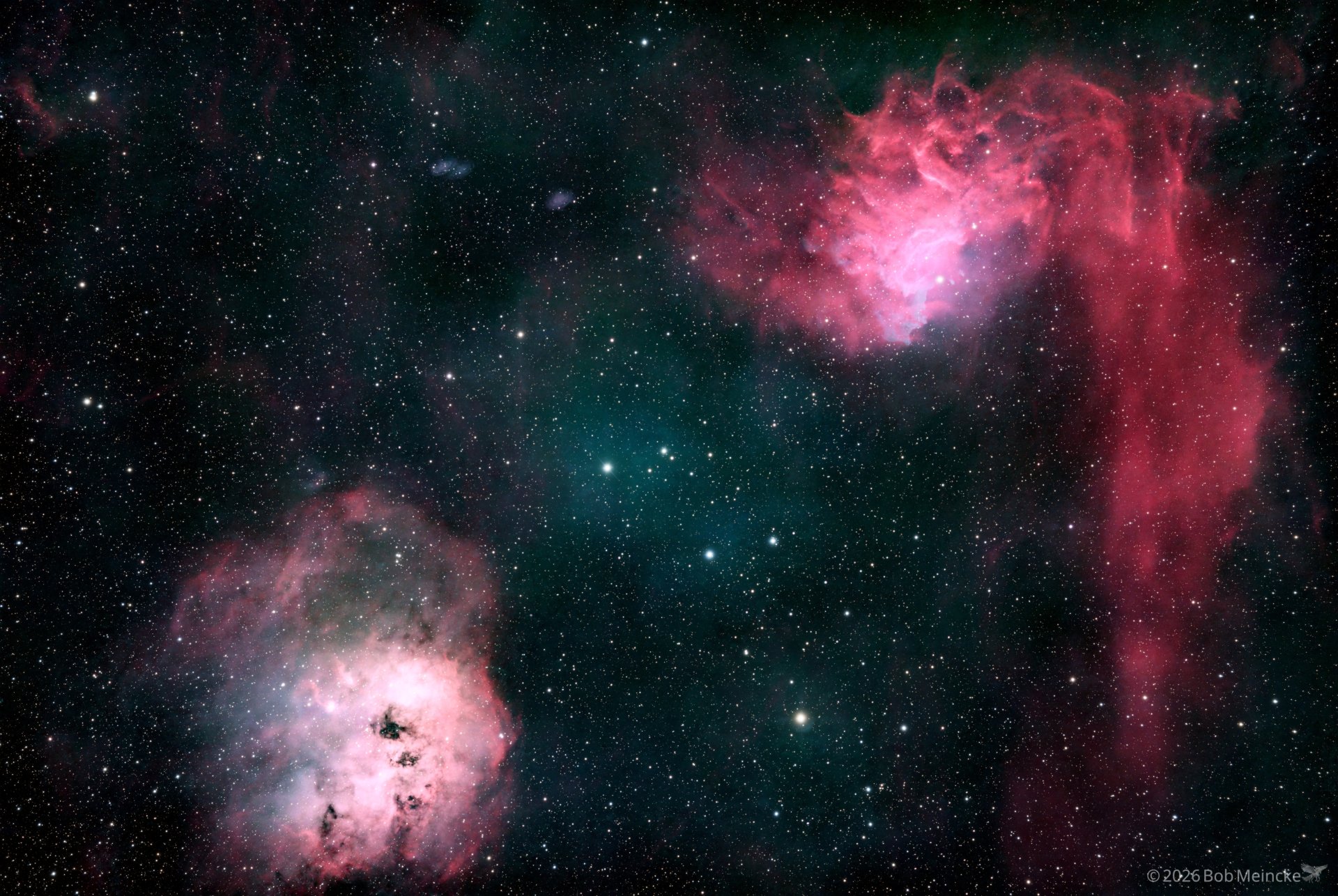 IC 405 & IC 410 — The Flaming Tadpole