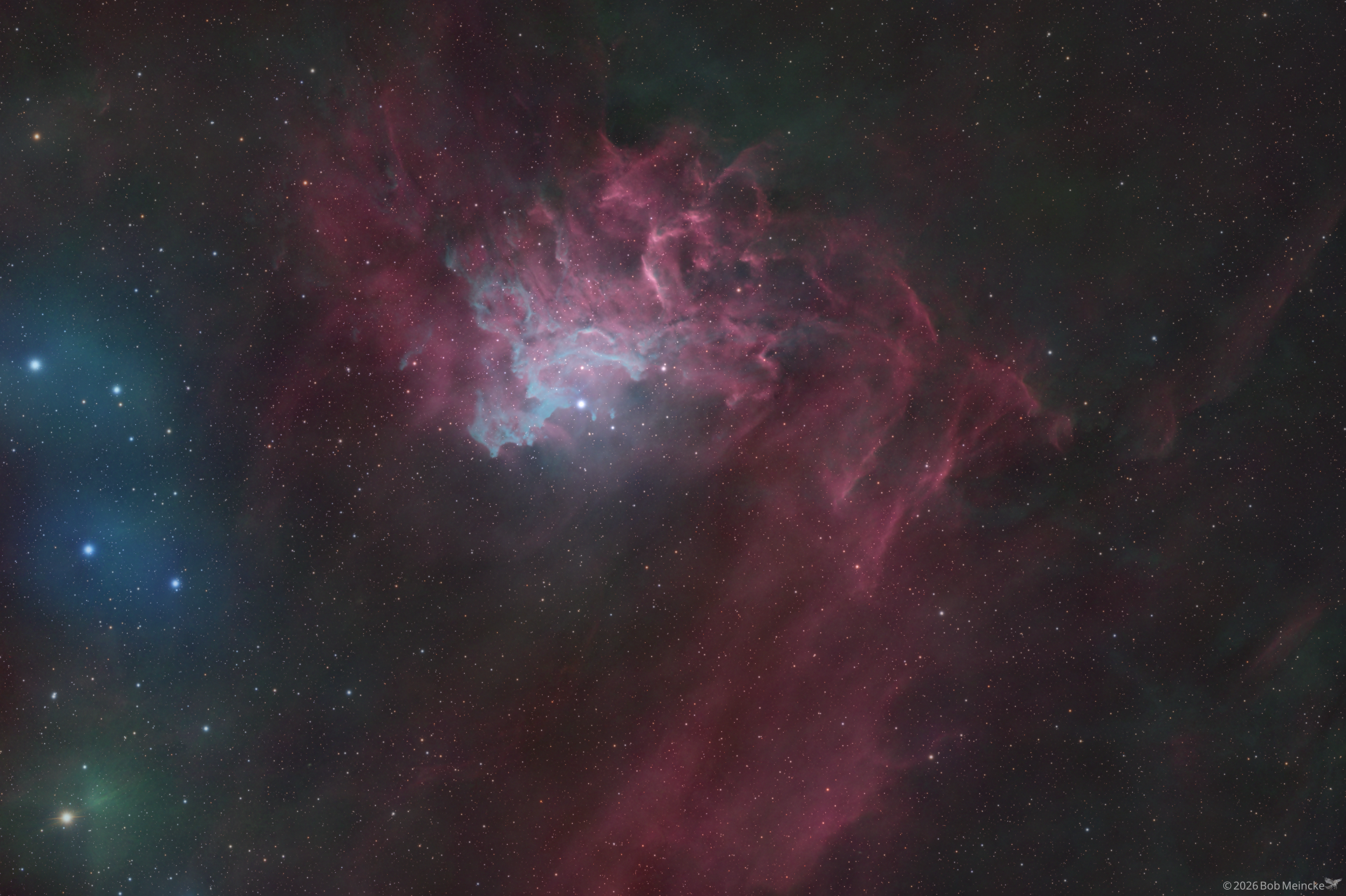 IC405 Flaming Star Nebula in HaRGB