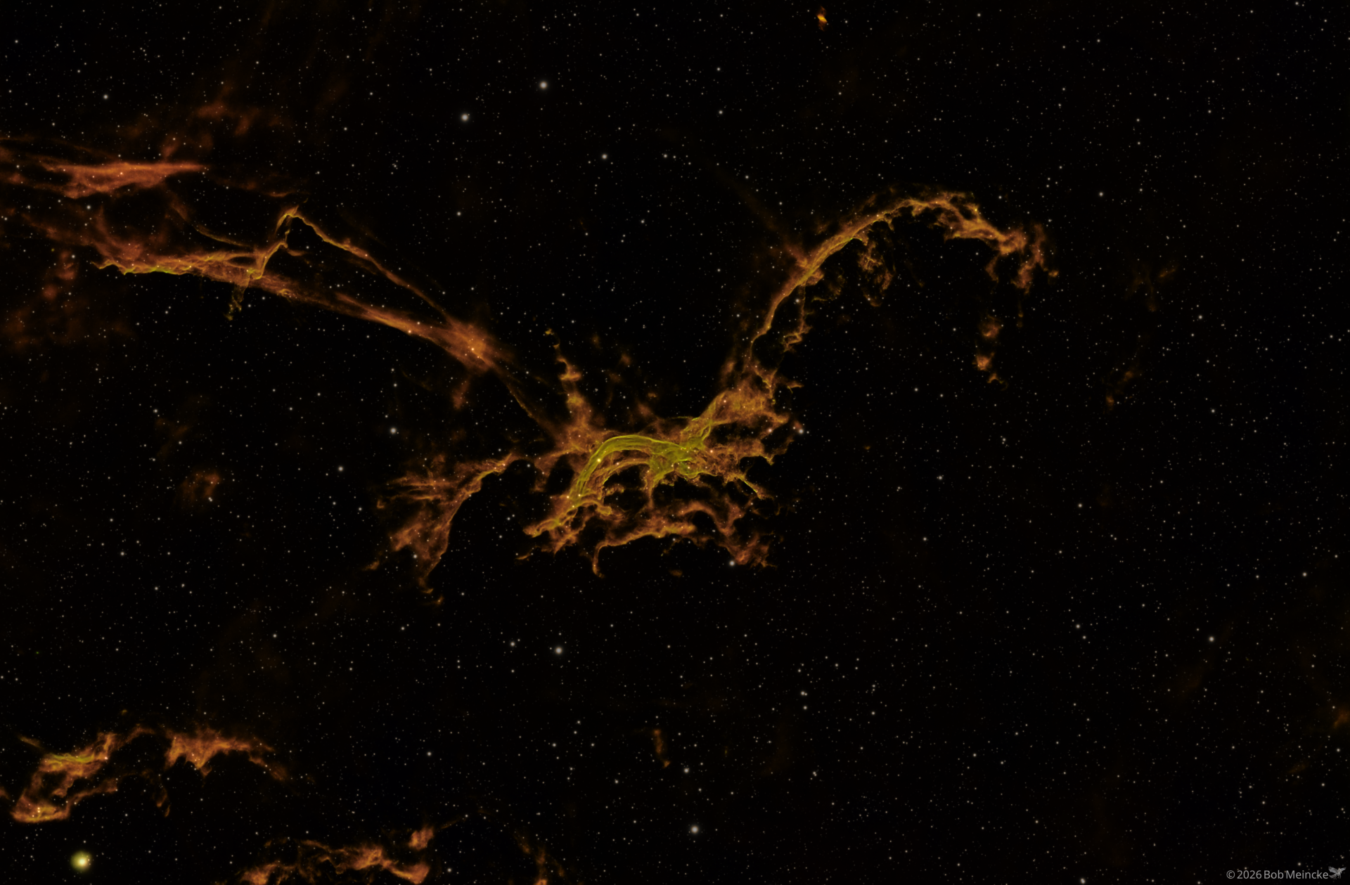 Sh2-114 – Smaug Takes Flight from Lonely Mountain
