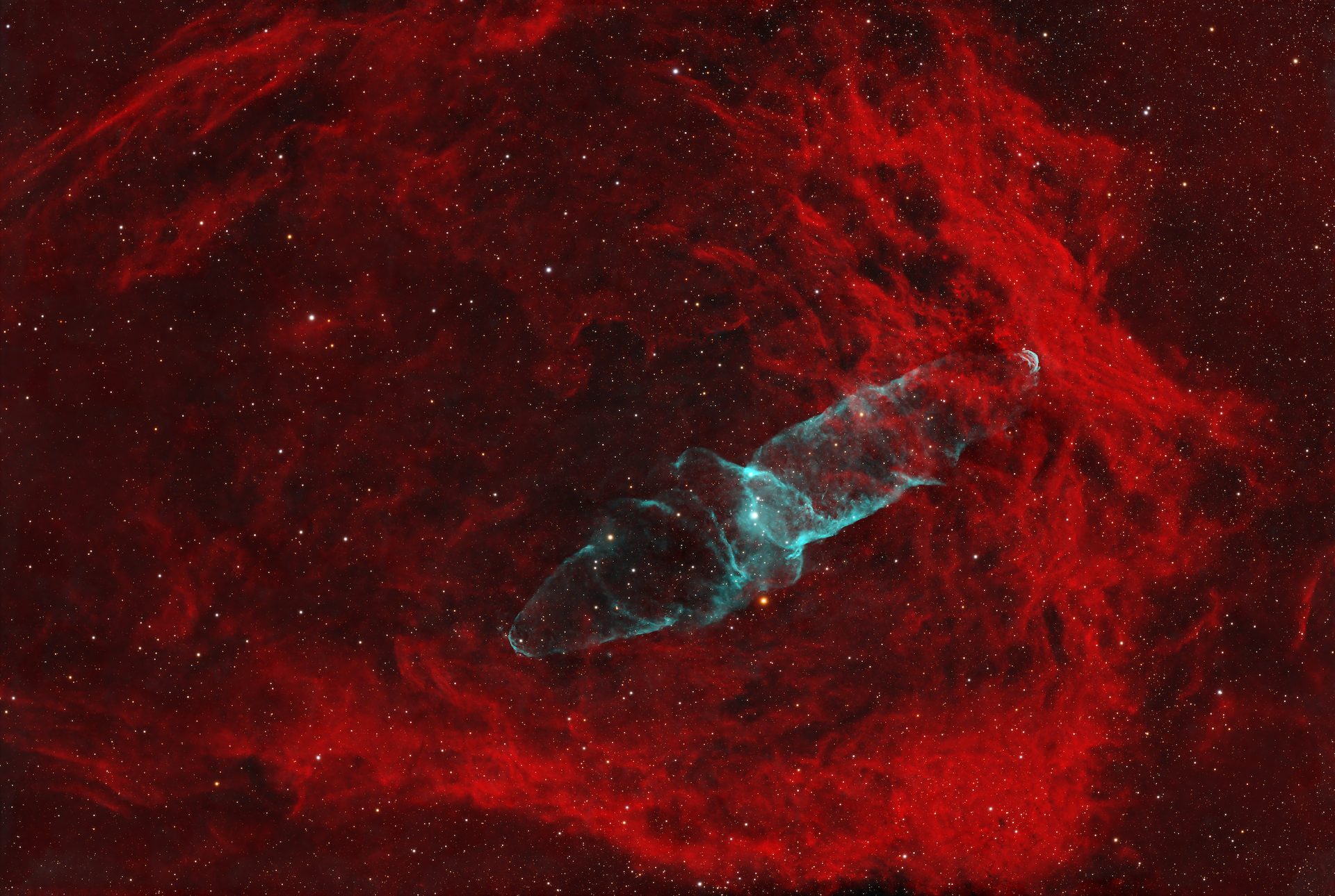 Sh2 129 - HOO - RGB Stars