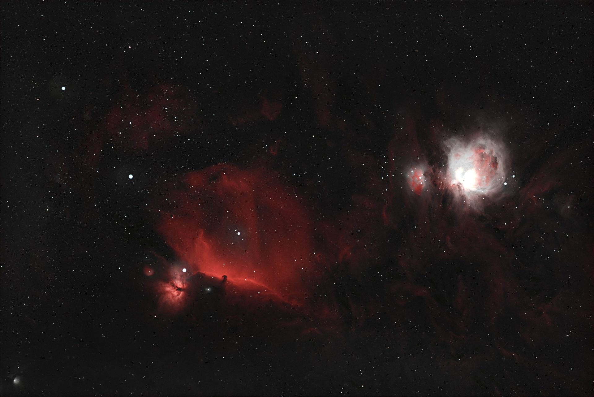 Horsehead Nebula (B33) & Orion Nebula (M42)
