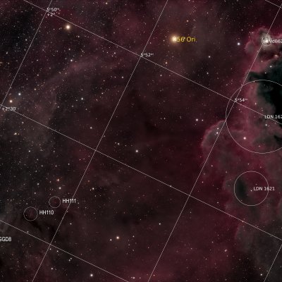 Herbig Haro Objects near LDN 1622