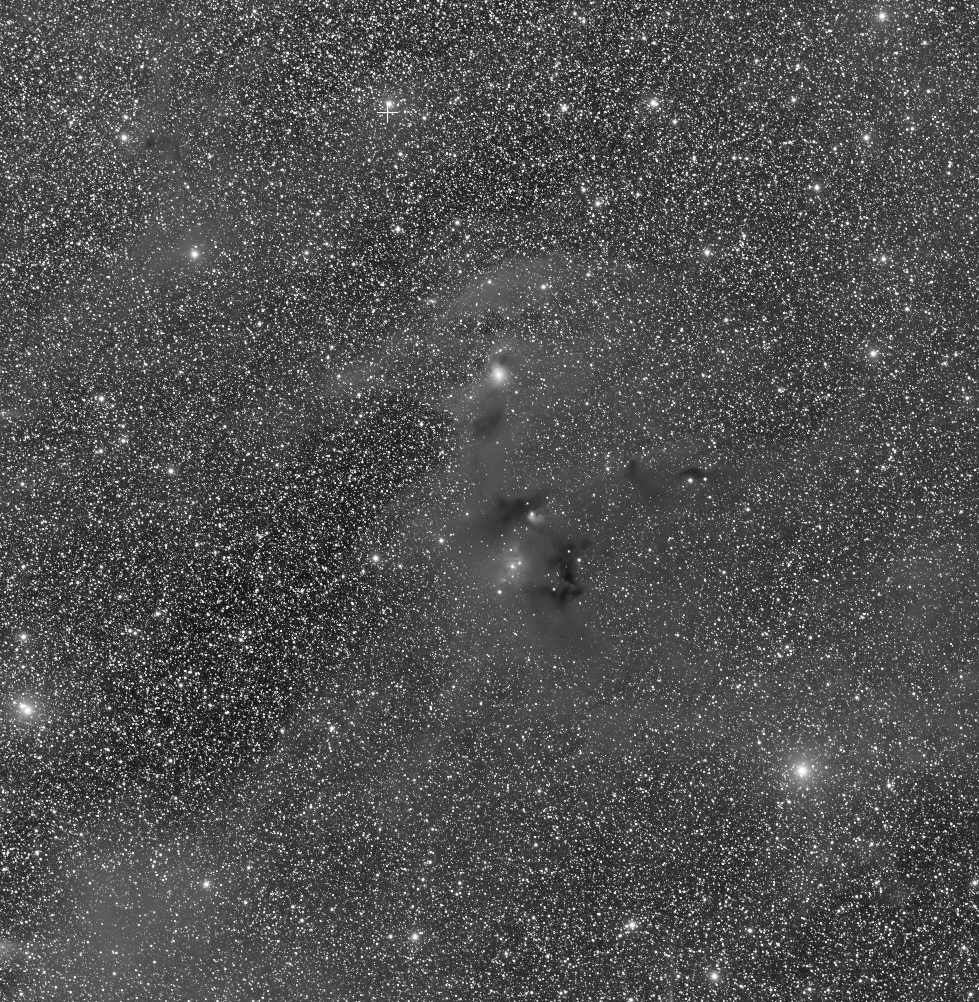 Sandqvist 134 & 135 — LRGB + Hα Dark Clouds in Chamaeleon - STF Preview - Takahashi FSQ-106EDX III