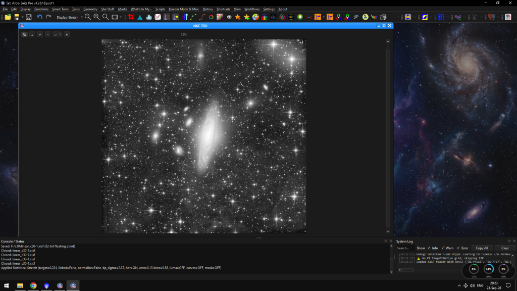 NGC 7331 - STF Preview - Bresser Messier 203/1200