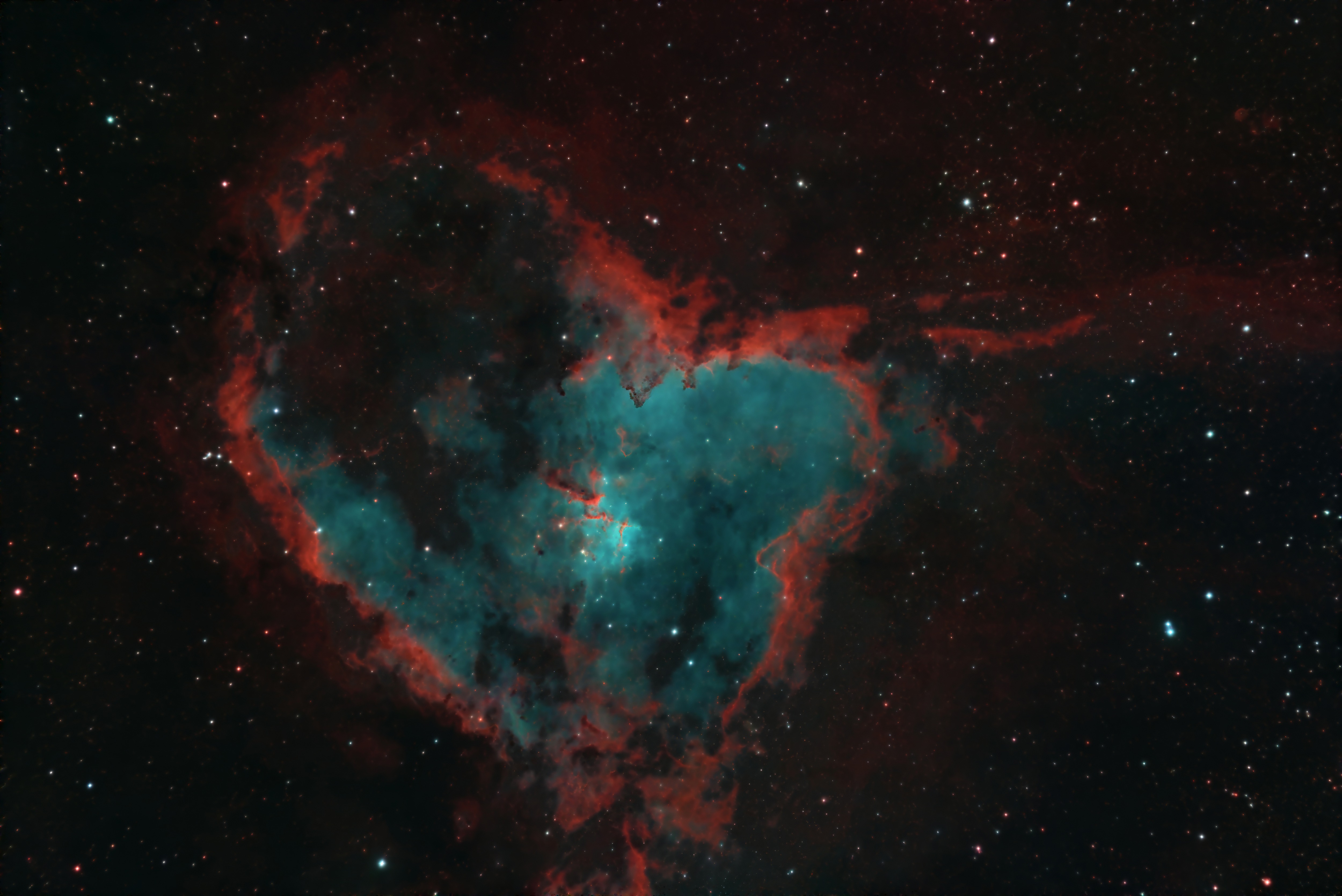 IC 1805 – The Heart Nebula (SHO Palette)