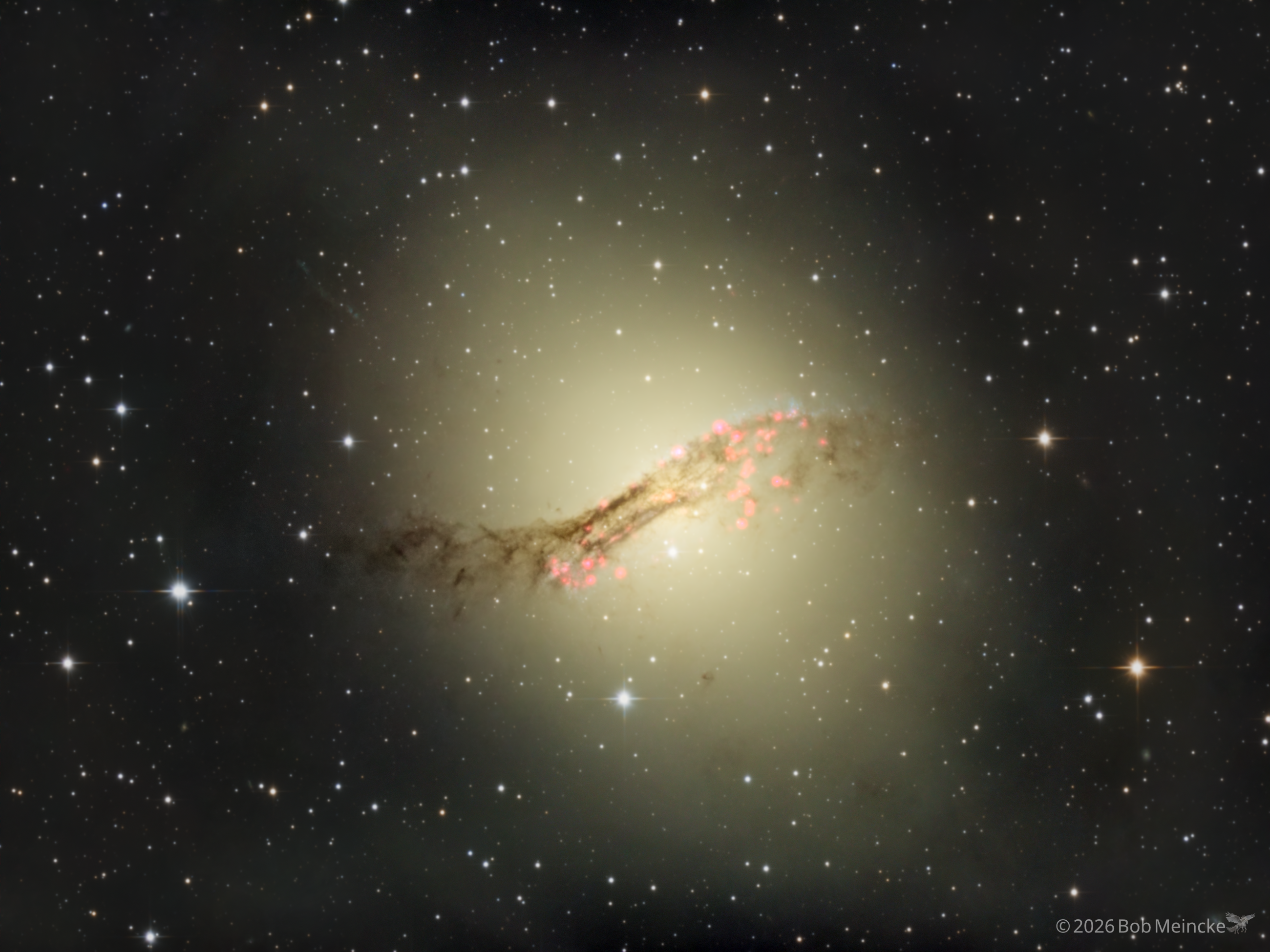 NGC 5128 — Embers Beneath the Dust