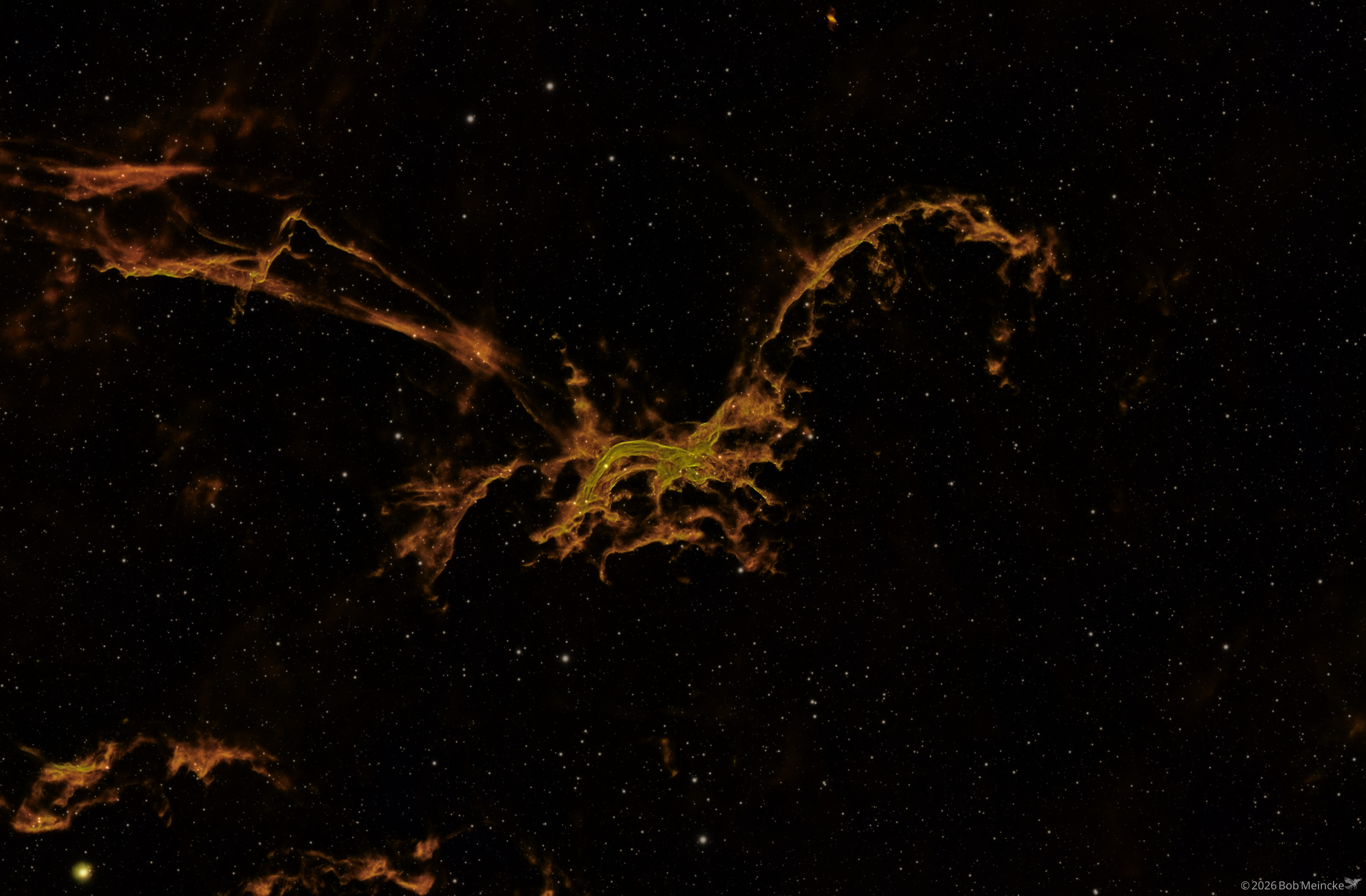 Sh2-114 – Smaug Takes Flight from Lonely Mountain